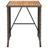 vidaXL 3 Piece Bistro Set with Cushions Grey Poly Rattan