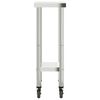 vidaXL Kitchen Work Table with Wheels 55x30x85 cm Stainless Steel