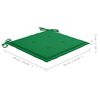 vidaXL Garden Chairs 2 pcs with Green Cushions Solid Teak Wood