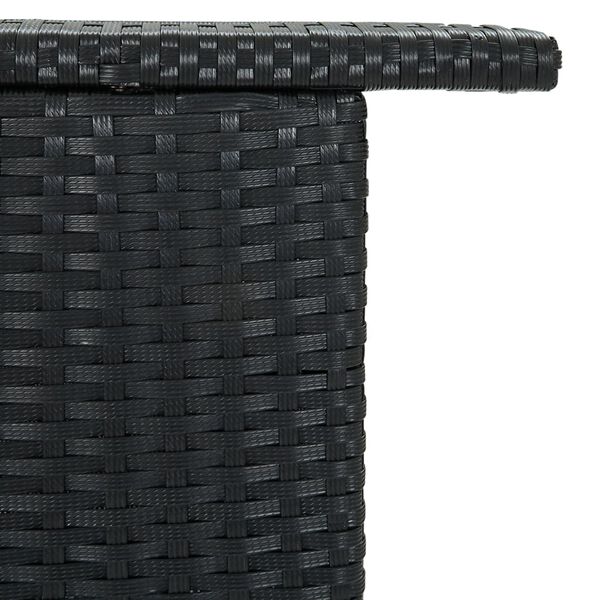 vidaXL Garden Bar Table Black 120x55x110 cm Poly Rattan