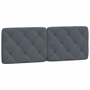 vidaXL Headboard Cushion Dark Grey 137 cm Double Velvet