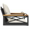 vidaXL Swing Bench with Cushions Black 63x62x40 cm Poly Rattan