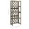 vidaXL Trellis with Shelves Grey 55x30x140 cm Solid Fir Wood