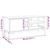 vidaXL TV Cabinet Brown 90x30x40 cm Solid Pinewood