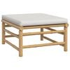 vidaXL 5 Piece Garden Lounge Set with Light Grey Cushions Bamboo