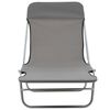 vidaXL Folding Sun Loungers 2 pcs Steel and Fabric Grey