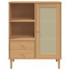 vidaXL Highboard SENJA Rattan Look Brown 90x40x112 cm Solid Wood Pine