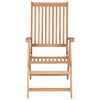 vidaXL Reclining Garden Chairs 2 pcs Solid Teak Wood