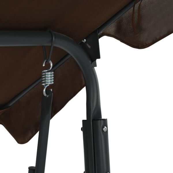 vidaXL Garden Swing Bench Coffee 170x110x153 cm