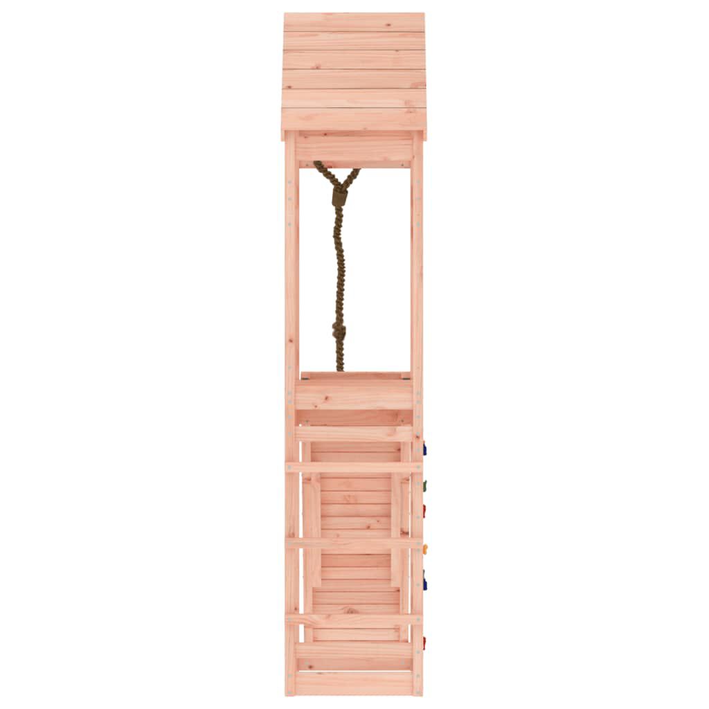 vidaXL Playhouse with Climbing Wall Solid Wood Douglas