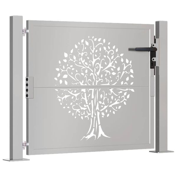 vidaXL Garden Gate 105x105 cm Corten Steel Tree Design