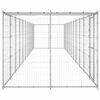 vidaXL Outdoor Dog Kennel Galvanised Steel with Roof 26.62 m&sup2;
