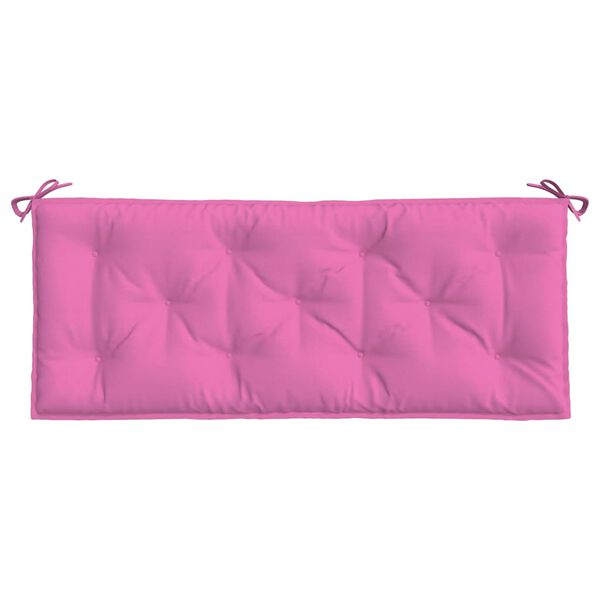 vidaXL Garden Bench Cushions 2pcs Pink 120x50x7cm Fabric
