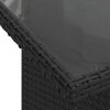 vidaXL Garden Sofa Set with Cushion 8 pcs Black Poly rattan