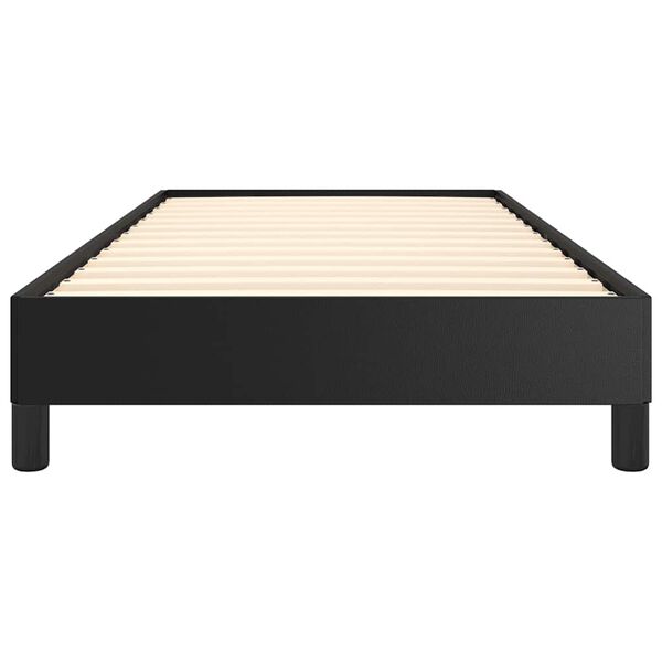 vidaXL Bed Frame without Mattress Black 100x203 cm Twin XL Faux Leather