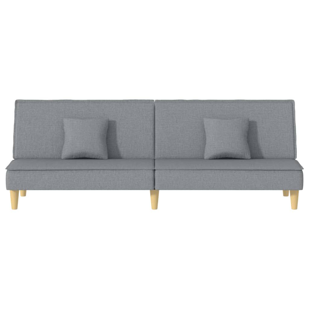 vidaXL Sofa Bed Light Grey Fabric
