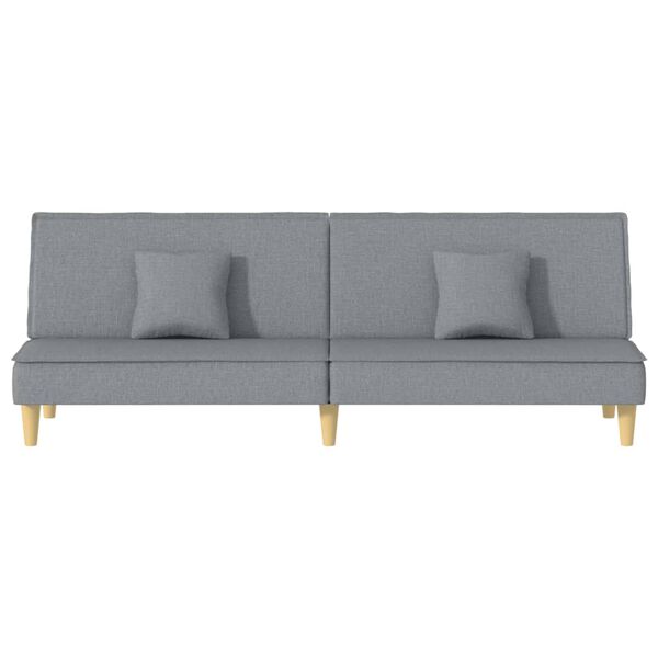 vidaXL Sofa Bed Light Grey Fabric