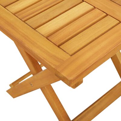 vidaXL Sun Lounger with Cushion and Table Solid Wood Acacia