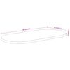 vidaXL Table Top 80x40x2.5 cm Oval Solid Wood Acacia