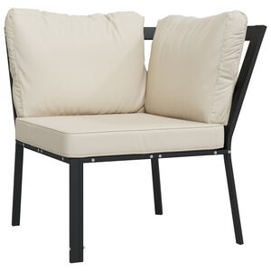vidaXL Garden Chair with Sand Cushions 76x76x79 cm Steel