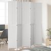vidaXL Room Divider 5 Panels White Solid Wood Paulownia