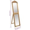 vidaXL Free-Standing Mirror Gold 45x180 cm