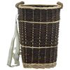 vidaXL Firewood Backpack with Carrying Belts 44.5x37x50 cm Natural Willow