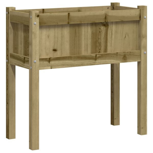 vidaXL Garden Planter with Legs 70x31x70 cm Impregnated Wood Pine