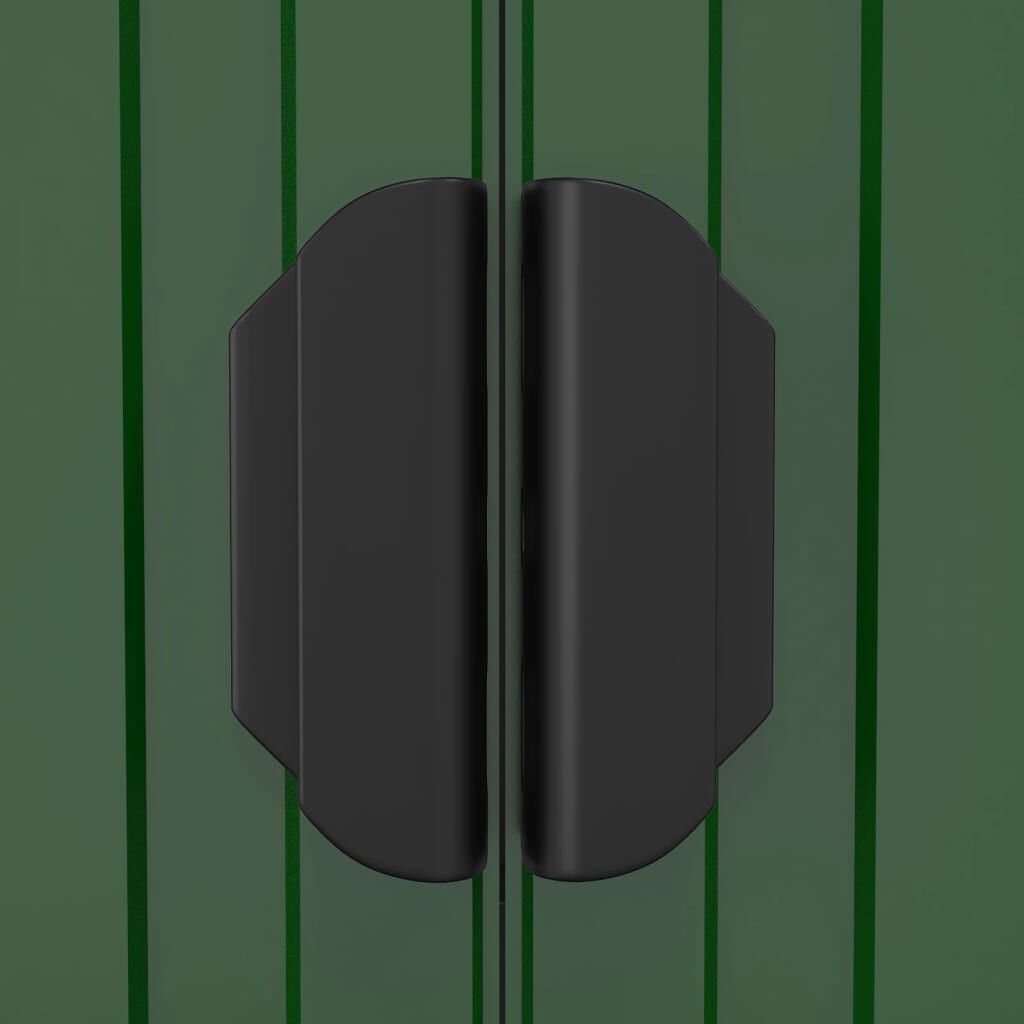 vidaXL Garden Shed Green 192x108x223 cm Galvanised Steel
