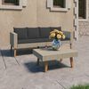 vidaXL 2 Piece Garden Lounge Set with Cushions Poly Rattan Beige