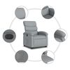 vidaXL Electric Stand up Recliner Chair Light Grey Fabric