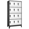 vidaXL Locker Cabinet Anthracite and White 90x45x180 cm Steel