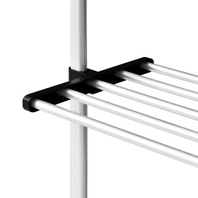 vidaXL Telescopic Wardrobe System with Shelves Aluminium
