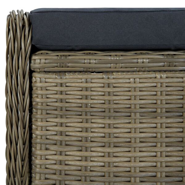 vidaXL 2 Piece Garden Lounge Set with Cushions Poly Rattan Brown