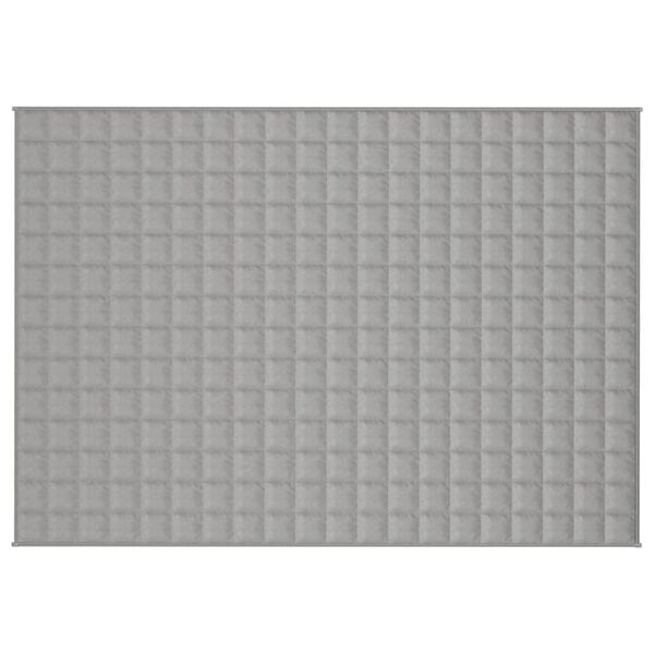 vidaXL Weighted Blanket Grey 137x200 cm Single 10 kg Fabric