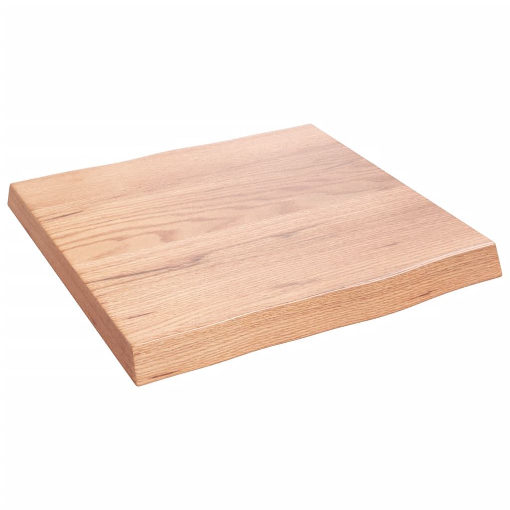 vidaXL Table Top Light Brown 40x40x(2-4) cm Treated Solid Wood Live Edge