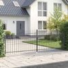 vidaXL Double Door Fence Gate with Spear Top 400x149.5 cm