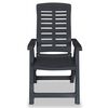 vidaXL Reclining Garden Chairs 2 pcs Plastic Anthracite