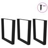vidaXL Dining Table Legs V-Shape 2 pcs Black 80x(72-73.3) cm Steel