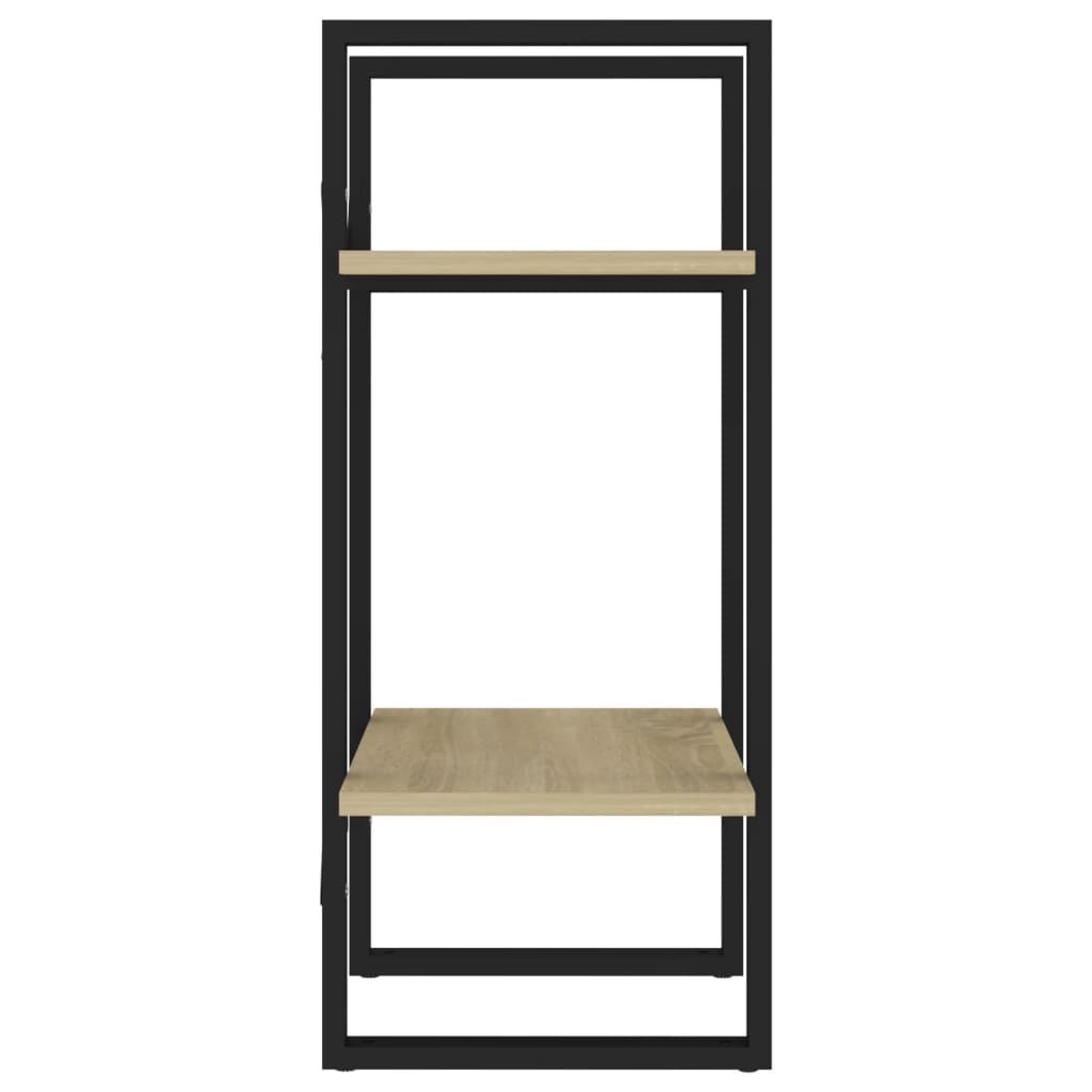 vidaXL 2-Tier Book Cabinet Sonoma Oak 40x30x70 cm Engineered Wood