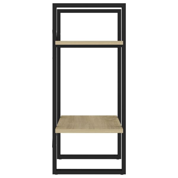 vidaXL 2-Tier Book Cabinet Sonoma Oak 40x30x70 cm Engineered Wood