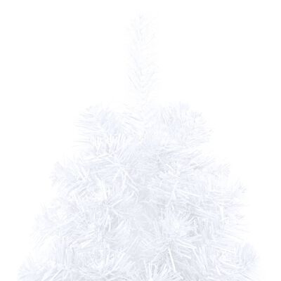 vidaXL Artificial Half Pre-lit Christmas Tree with Ball Set White 210 cm