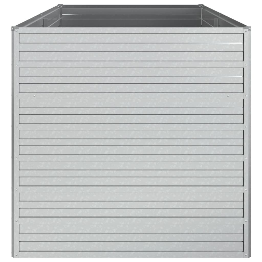 vidaXL Garden Raised Bed 160x80x77 cm Galvanized Steel Silver