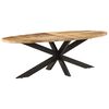 vidaXL Dining Table 240x100x75 cm Rough Mango Wood