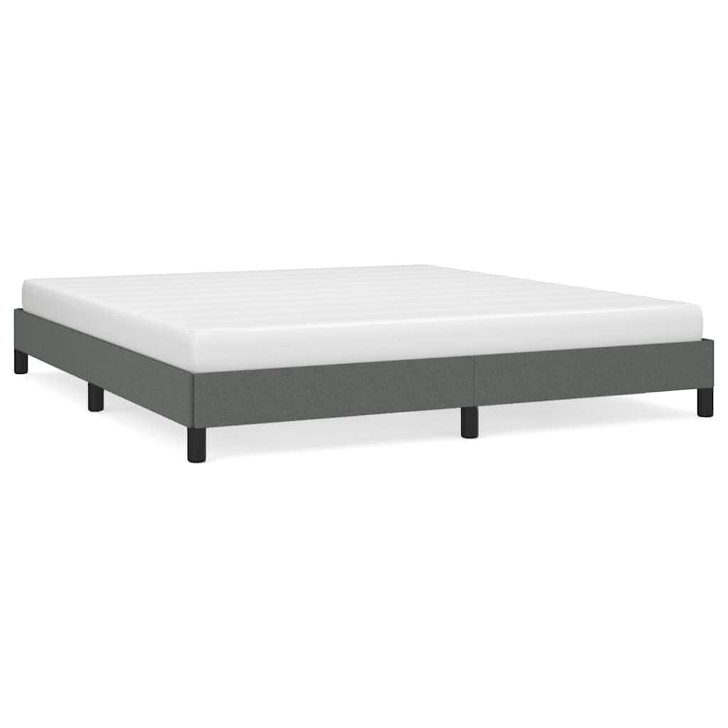 vidaXL Bed Frame without Mattress Dark Grey California King Fabric