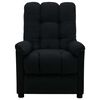 vidaXL Electric Recliner Chair Black Fabric