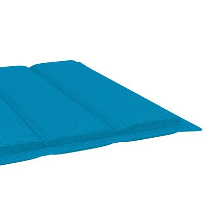vidaXL Folding Sun Lounger with Cushion Solid Acacia Wood