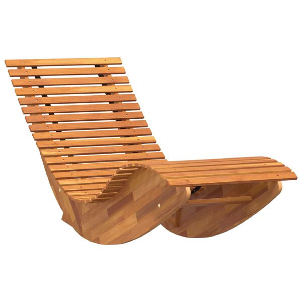 vidaXL Rocking Sun Loungers 2 pcs Brown 154 x 60 x 74 cm