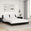 vidaXL Bed Frame without Mattress "Zadar" Black and White 152x203 cm Faux Leather