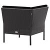 vidaXL 6 Piece Garden Lounge Set with Cushions Poly Rattan Black